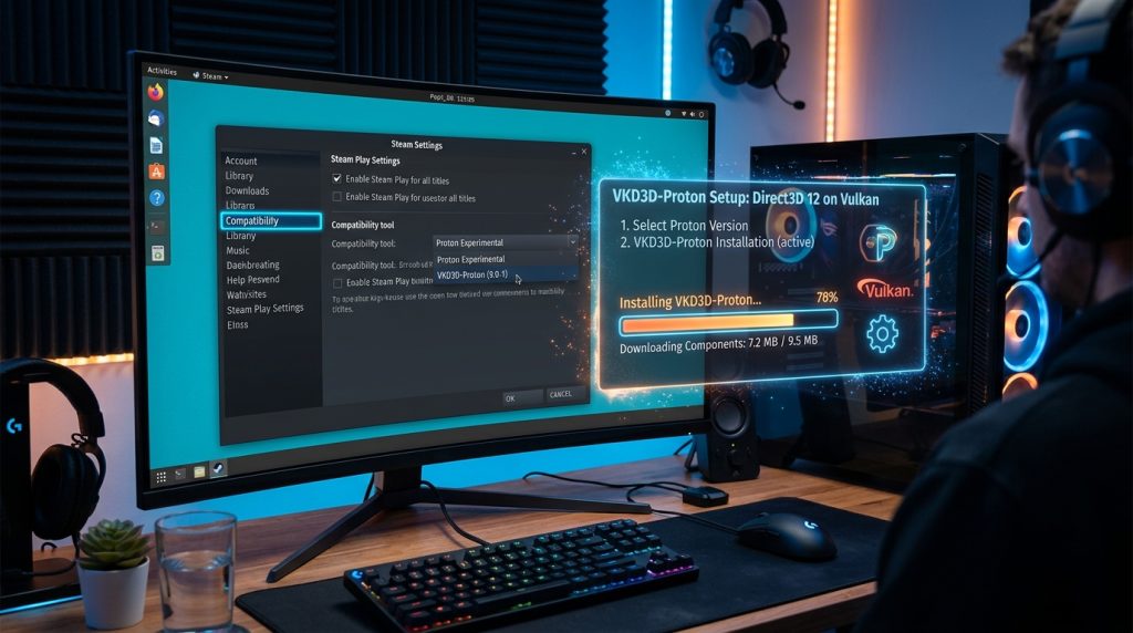 How do I install VKD3D-Proton for Steam